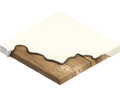 Dřevěná deska částečně potažená tmelem