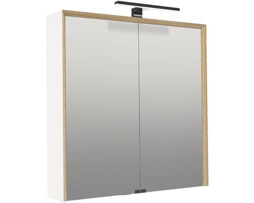 Zrcadlová skříňka s osvětlením a dvěma dvířky