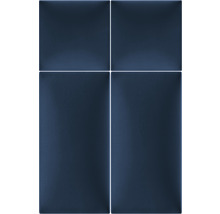 Čtyři modré nástěnné dlaždice s rovnými hranami