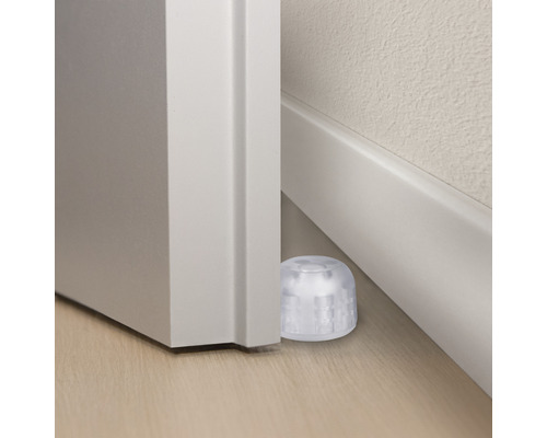 Plastová zarážka dveří mezi dveřmi a stěnou