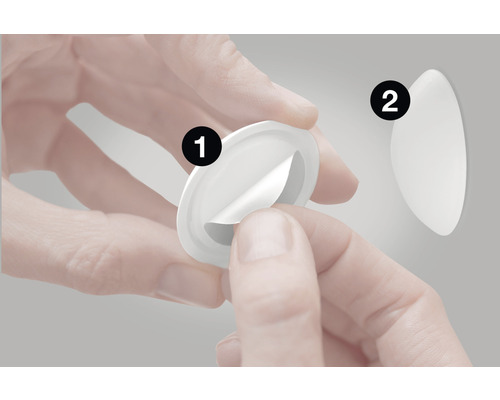 Aplikace kulaté lepicí podložky pro upevnění