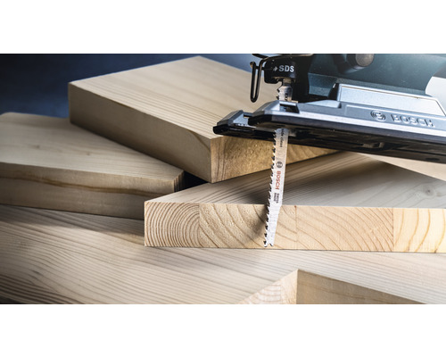 Přímočará pila s pilovým listem a dřevem