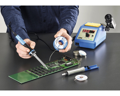 Pájení s páječkou, pájecím drátem, odsávačkou cínu a pájecí stanicí