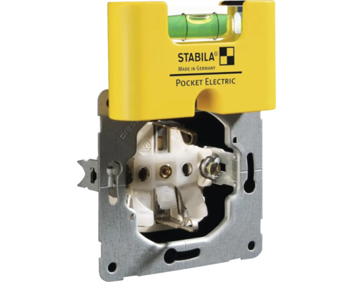 Vodováha Stabila Pocket Electric na elektrické instalaci