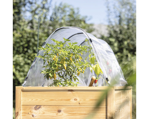 Vyvýšený záhon s pařeništěm a rostlinami