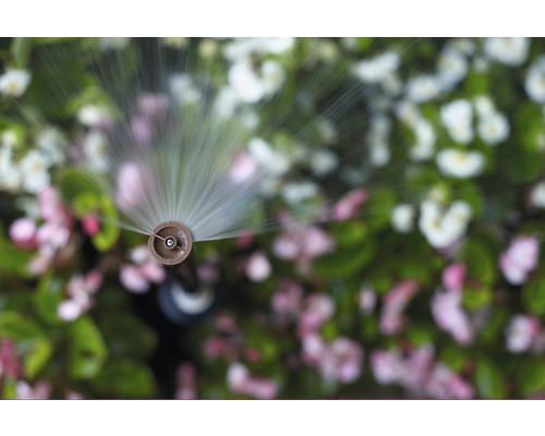 Zavlažovací postřikovač v provozu pro zavlažování zahrady