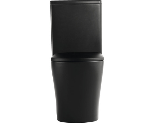 Černá stojící toaleta do koupelny