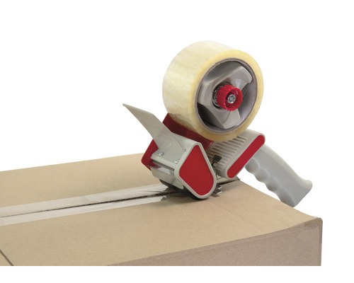 Obalový odvíječ lepicí pásky na kartonové krabici