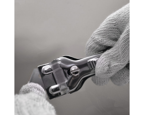 Kovová škrabka s rukavicemi