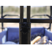 Detailní pohled na vozík s nastavovacím knoflíkem