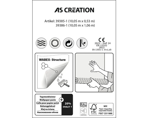 Informace o produktech tapet AS Creation a certifikacích
