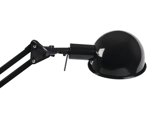 Černá stolní lampa s otočným ramenem