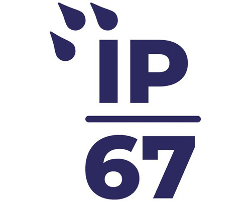 Označení IP67: ochrana proti prachu a dočasnému ponoření