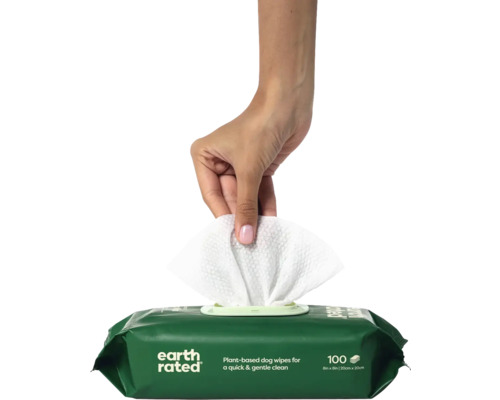 Čisticí ubrousky pro psy Earth Rated, rostlinné, balení 100 kusů