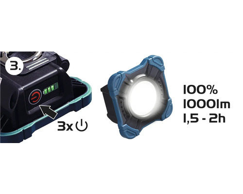 Indikátor stavu baterie a informace o lampě