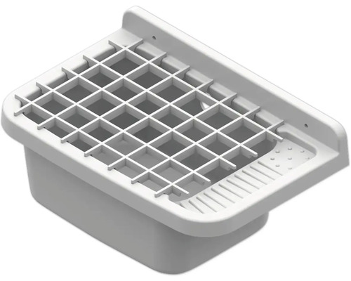 Plastový dřez s odkapávací plochou a mřížkou