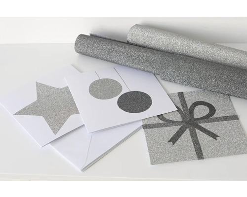 Dekorační papír s vánočními motivy a kartami