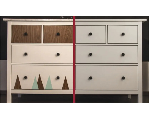 Komoda se zásuvkami a dřevěnými detaily