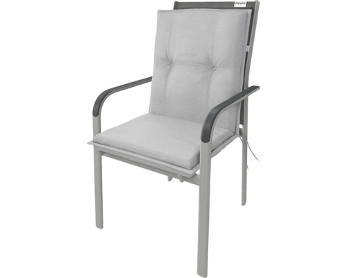 Zahradní židle s šedým sedákem a opěradlem