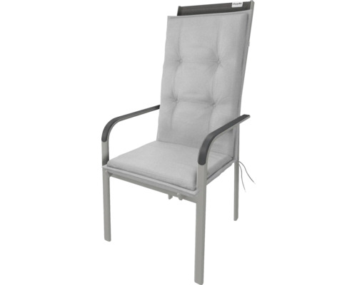 Zahradní židle s vysokým opěradlem a polstrovaným sedákem