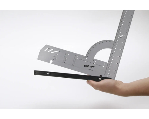 Multifunkční úhelník Wolfcraft pro značení úhlů a provádění měření