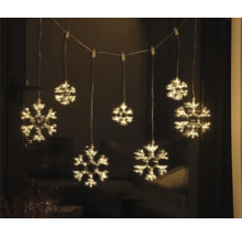LED světelný řetěz s vločkami sněhu pro dekoraci