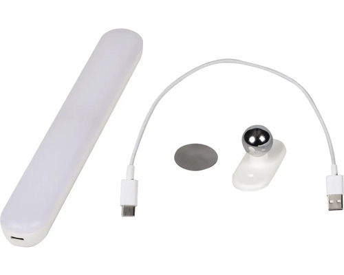 LED svítidlo s USB kabelem, magnetickou základnou a lepicí plochou