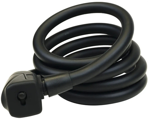 Černý kabelový zámek na kola