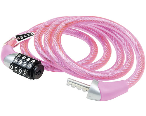 Spirálový lanový zámek s číselným zámkem a klíčem