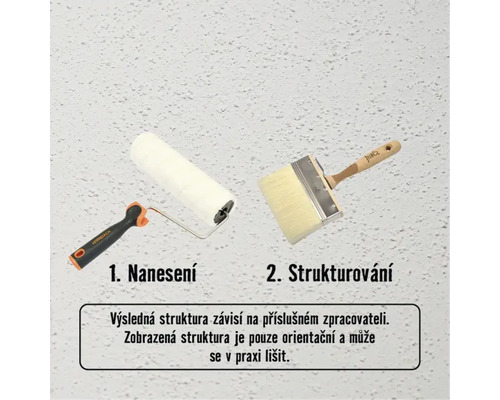 Obrázek válečku a štětce pro úpravu stěn.