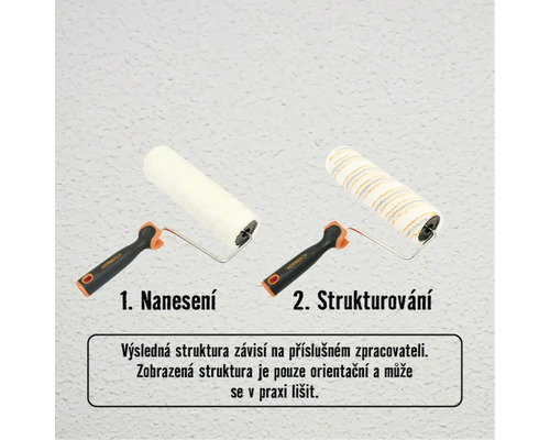 Dva válečky s rukojetí pro úpravu stěn