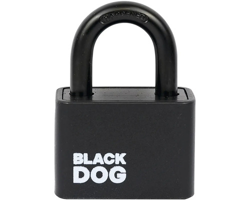 Černý visací zámek Black Dog