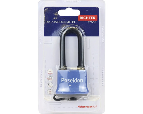 Visací zámek Richter Poseidon v blistrovém balení