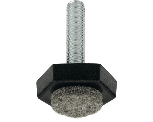 Nábytkový kluzák se závitem a plstěnou kluznou plochou