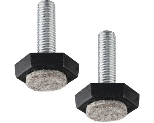 Dva kluzáky na nábytek se závitem a plstěnou kluznou plochou