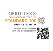 Oeko-Tex Standard 100 pečeť: Testováno na škodlivé látky.
