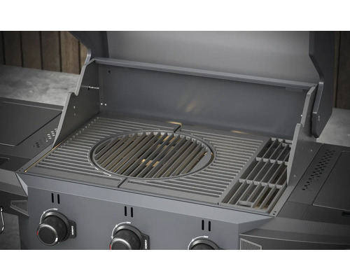 Gril s roštem a otevřeným víkem