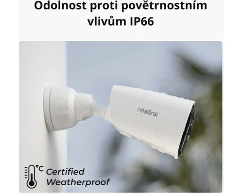 Reolink bezpečnostní kamera, certifikace odolnosti vůči povětrnostním vlivům