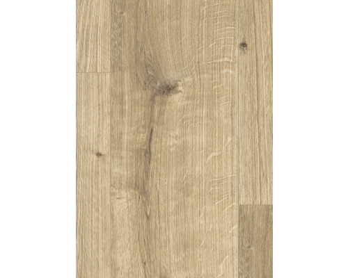 Detail laminátové podlahy se vzhledem dřeva.