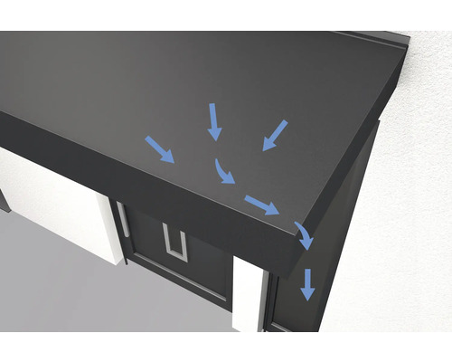 Střešní žlab s odtokem vody