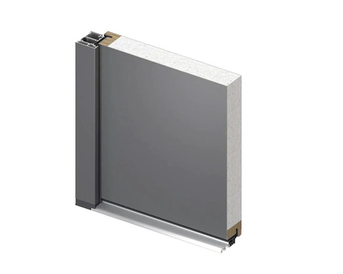 Průřez dveří s rámem a izolací