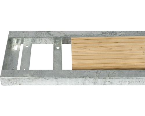 Kovový rám s dřevěnou deskou