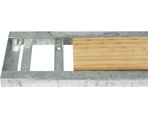 Kovový rám s dřevěným trámem