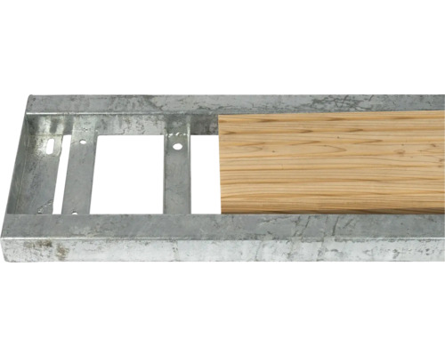Kovový rám s dřevěnou deskou