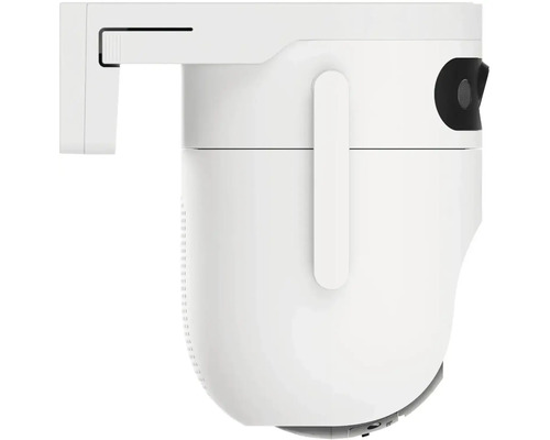 Bílá bezpečnostní kamera pro montáž na stěnu