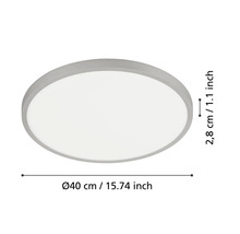 Kulaté stropní svítidlo o průměru 40 centimetrů