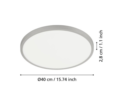 Kulaté stropní svítidlo o průměru 40 centimetrů