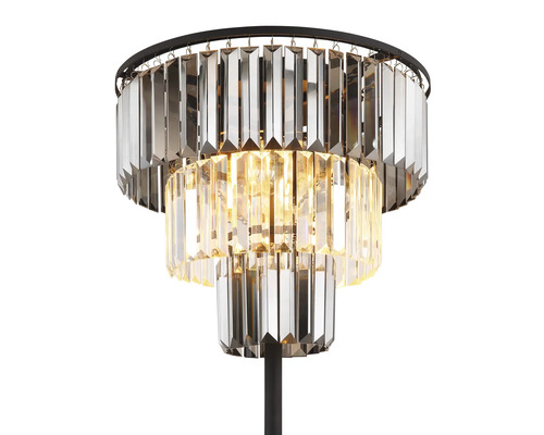 Křišťálová stojací lampa se třemi úrovněmi