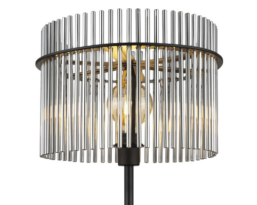 Stojací lampa se stínidlem ze skleněných tyčí