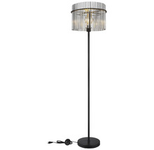 Stojací lampa se stínidlem ze skleněných tyčí